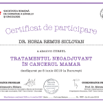 certificat de participare tratamentul neoadjuvant in cancerul mamar